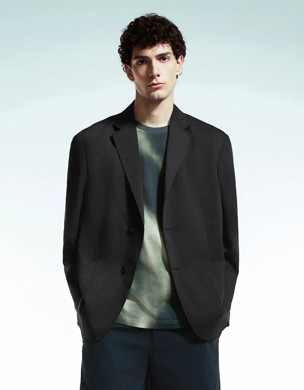 Notch Lapel V-Neck Blazer sold by Urban Revivo