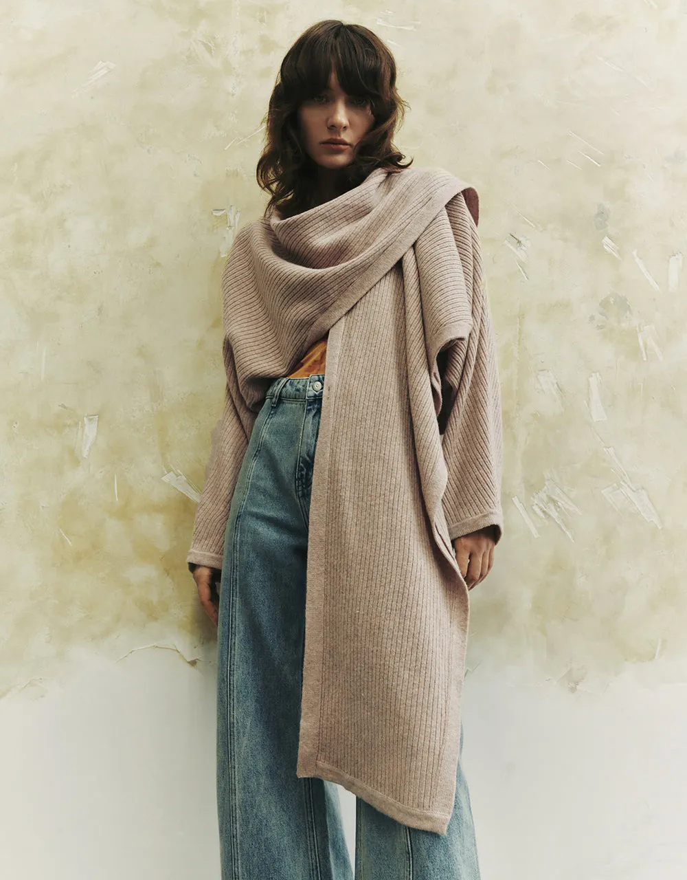 Raglan Sleeve V-Neck Knitted Cardigan sold by Urban Revivo