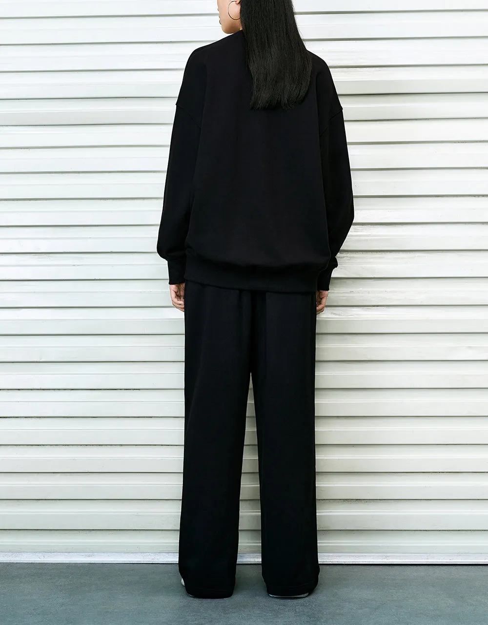 Elastic Waist Wide-Leg Knitted Pants sold by Urban Revivo product image thumbnail 5