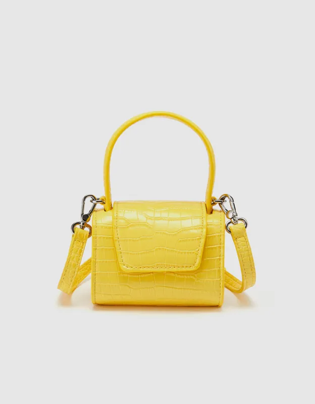 Croc Embossed Mini Shoulder Bag sold by Urban Revivo