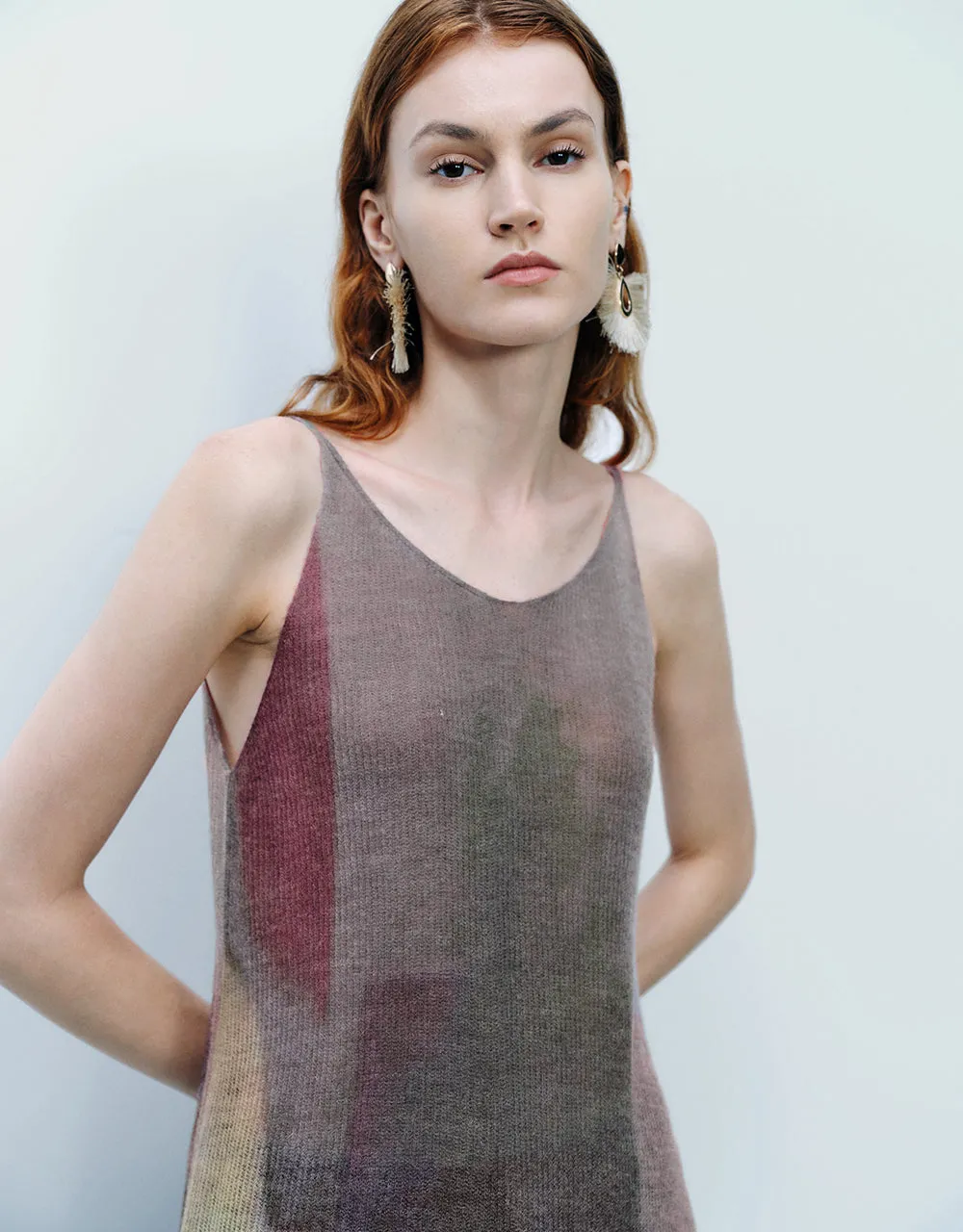 Sleeveless Printed Knitted Dress sold by Urban Revivo product image thumbnail 5