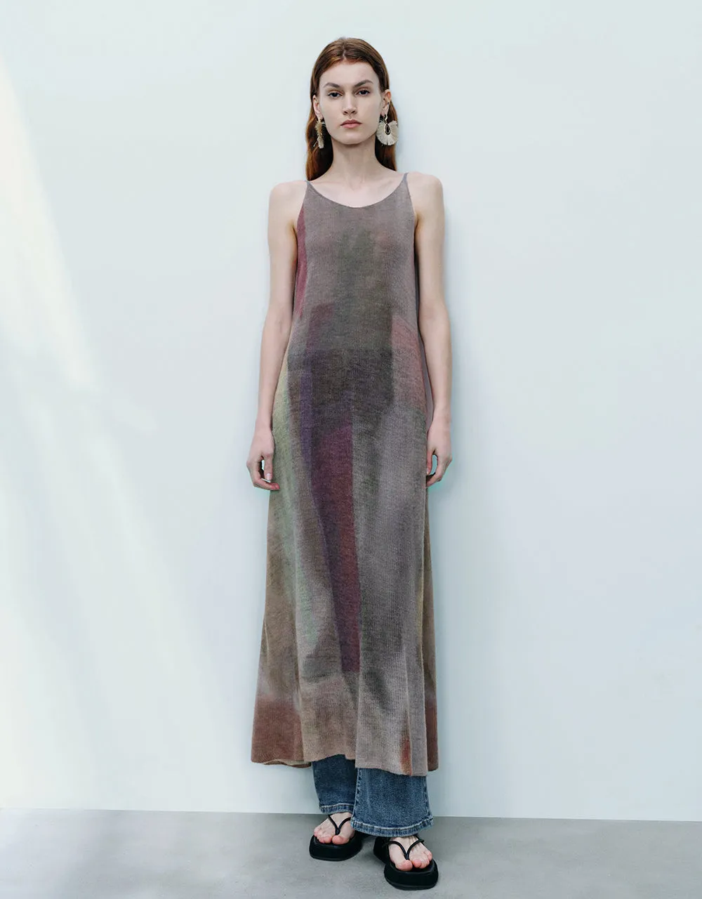 Sleeveless Printed Knitted Dress sold by Urban Revivo