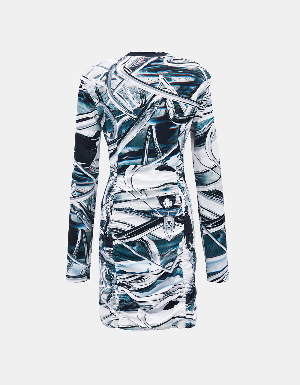 Abstract Print Ruched Front Bodycon Dress sold by Urban Revivo product image thumbnail 5