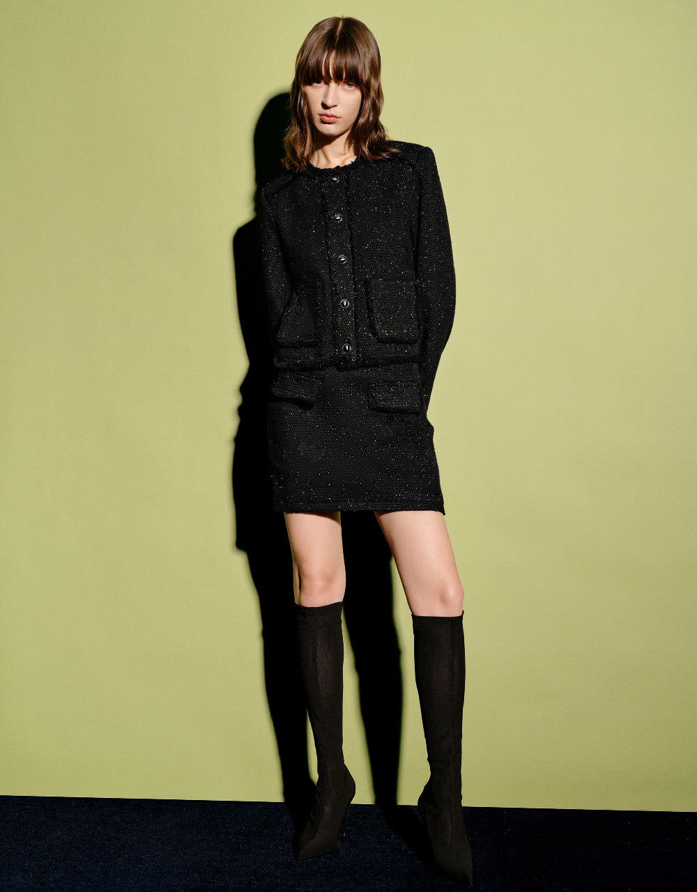 Tweed Denim Jacket sold by Urban Revivo product image thumbnail 5