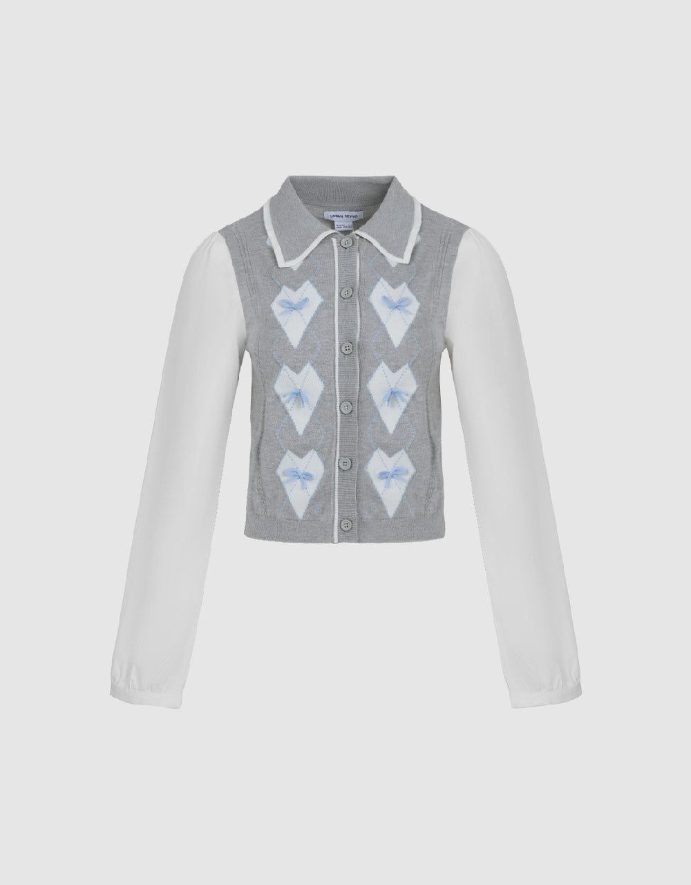 Shirt Collar Knitted Cardigan sold by Urban Revivo product image thumbnail 5