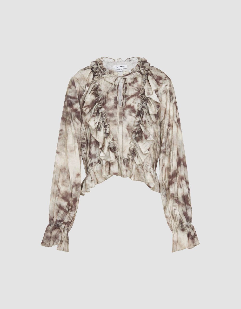 Ruffle V-Neck Overhead Shirt sold by Urban Revivo product image thumbnail 2