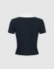 Collared Neck Two Toned T-Shirt sold by Urban Revivo