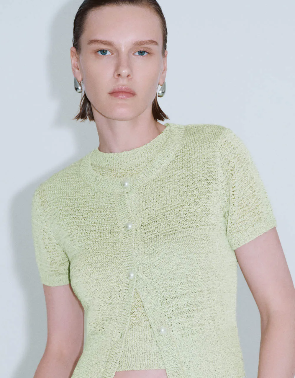 Crew Neck Knitted Cardigan sold by Urban Revivo product image thumbnail 4