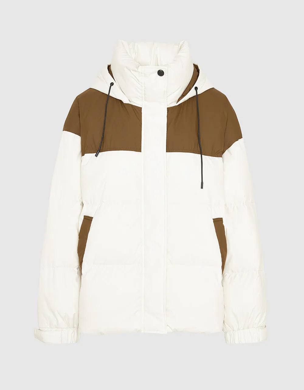 Two Toned Stand Collar Down Jacket sold by Urban Revivo product image thumbnail 2