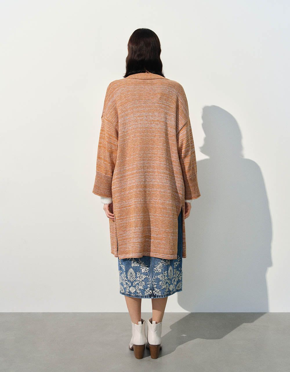Drop Shoulder Sleeve Knitted Cardigan sold by Urban Revivo product image thumbnail 4