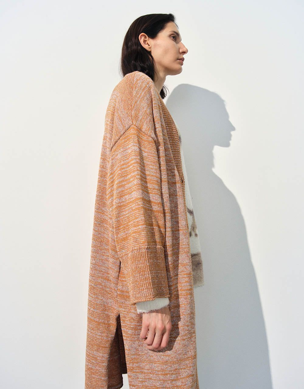 Drop Shoulder Sleeve Knitted Cardigan sold by Urban Revivo product image thumbnail 3