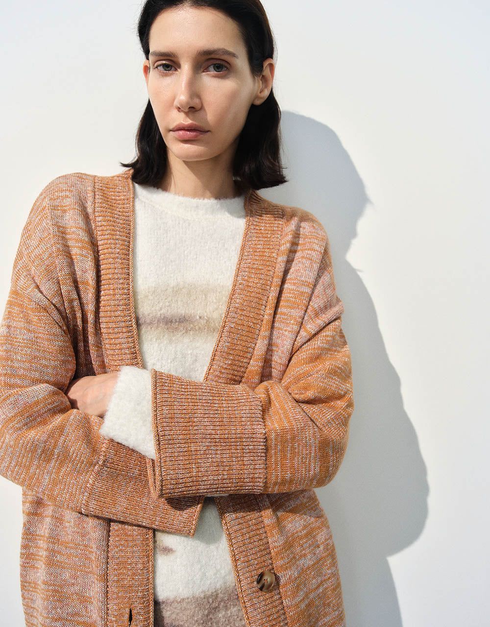 Drop Shoulder Sleeve Knitted Cardigan sold by Urban Revivo product image thumbnail 5