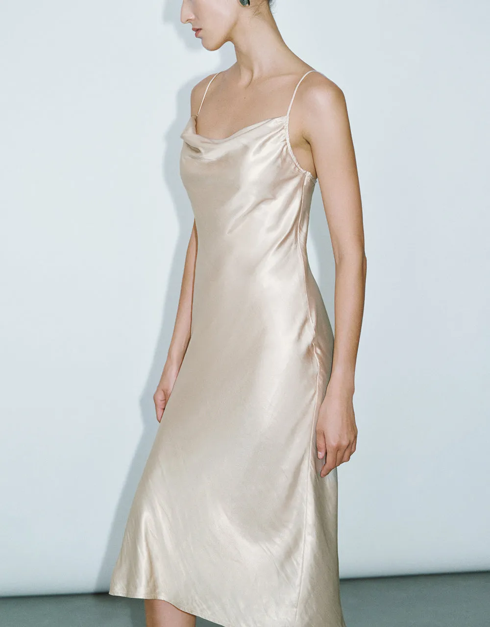 Cowl Neck Skinny Cami Dress sold by Urban Revivo product image thumbnail 3