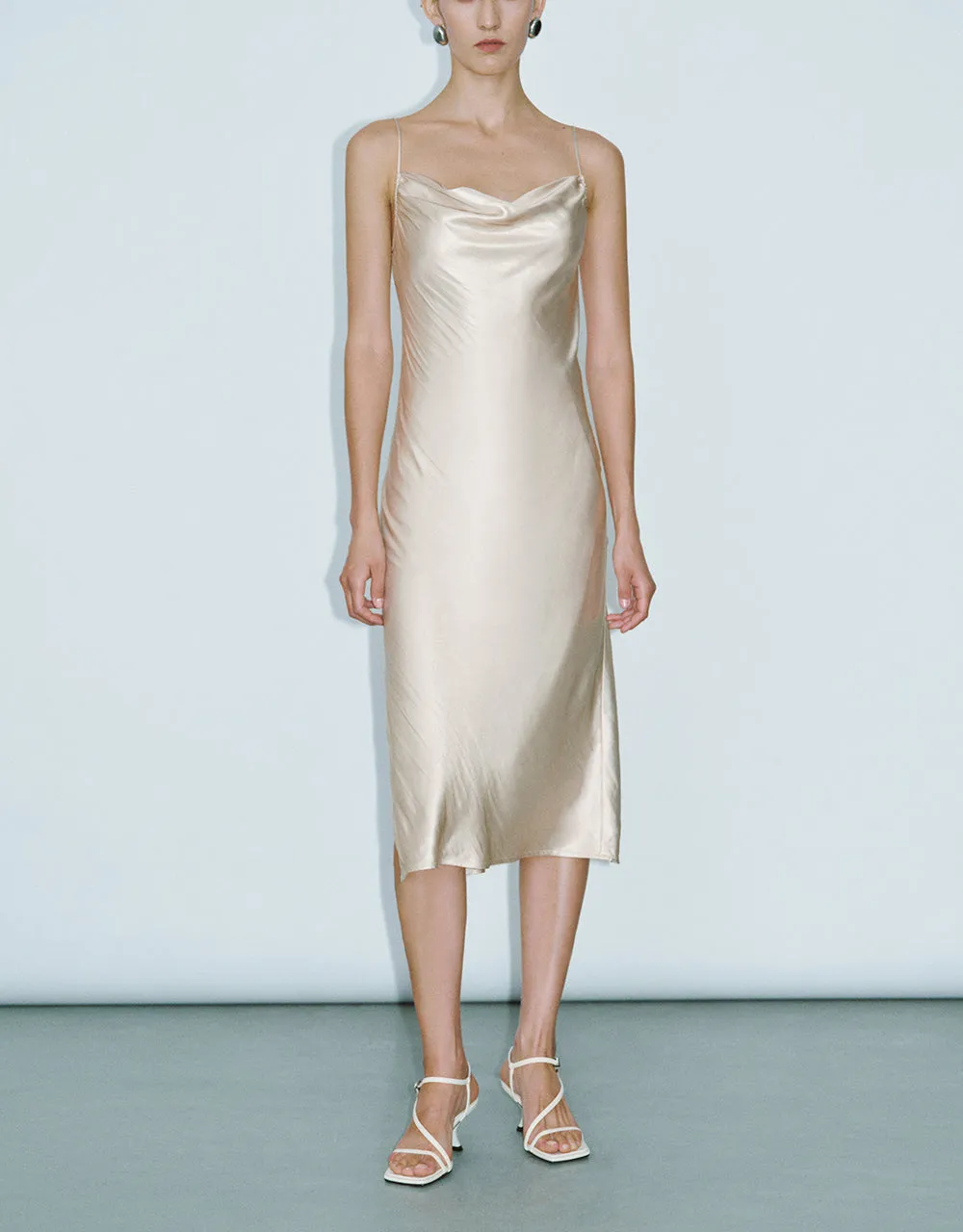 Cowl Neck Skinny Cami Dress sold by Urban Revivo product image thumbnail 2