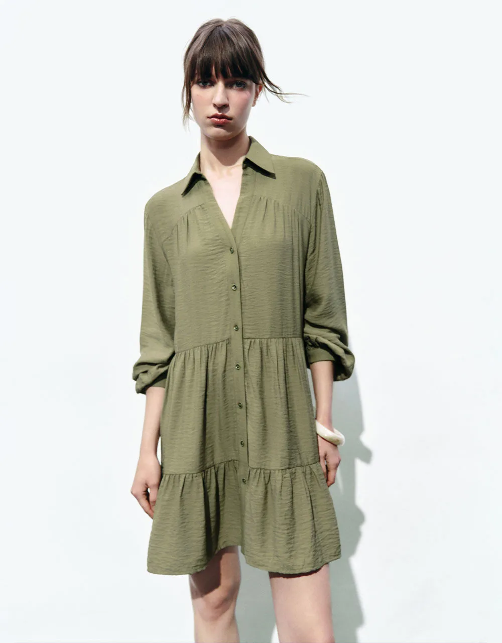 Button Up Straight Shirt Dress sold by Urban Revivo