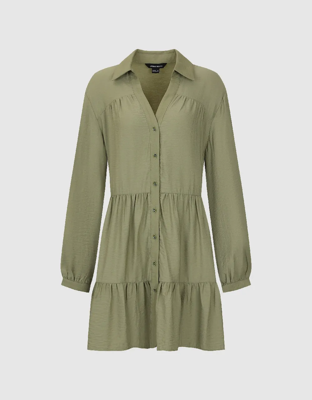 Button Up Straight Shirt Dress sold by Urban Revivo product image thumbnail 2