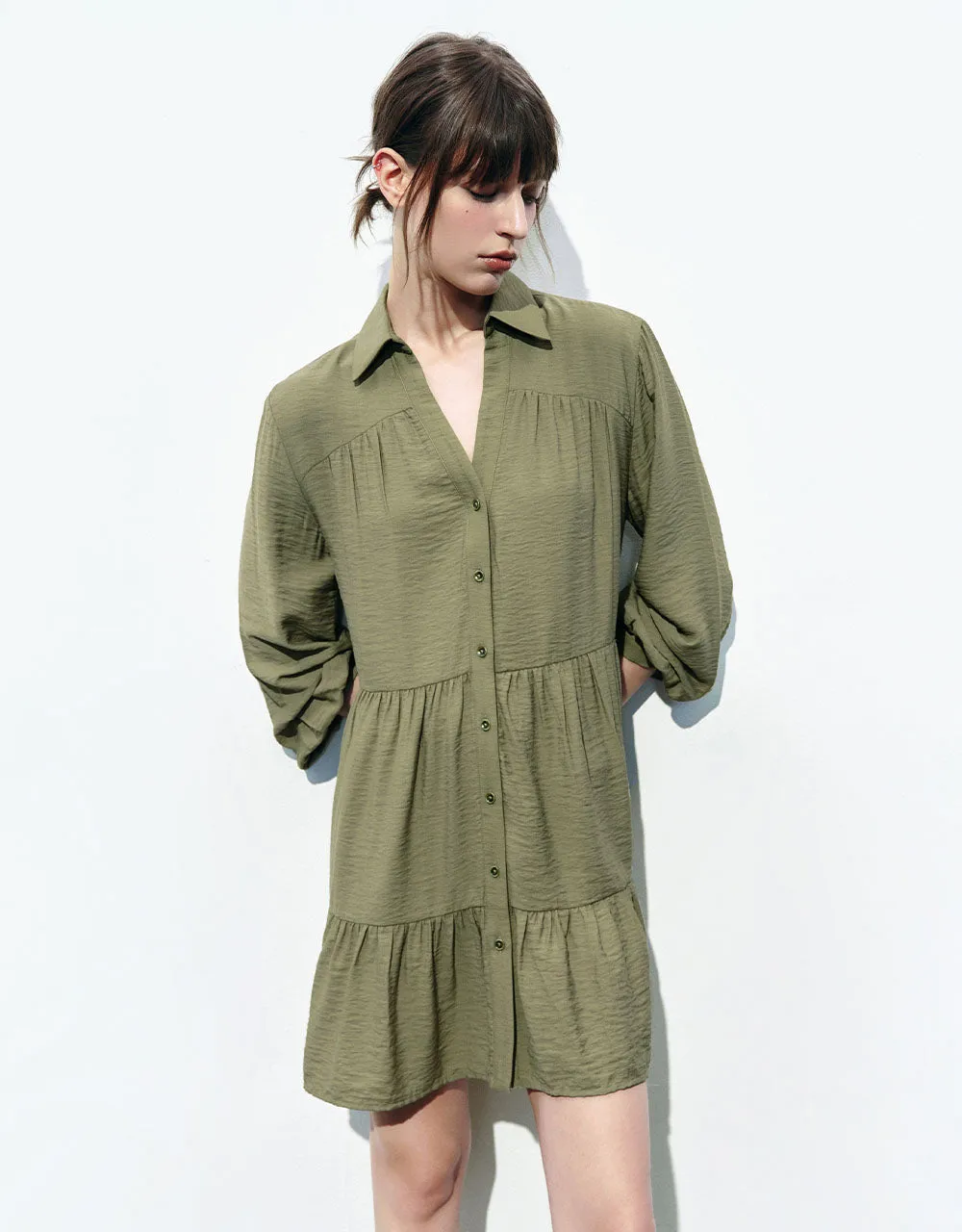 Button Up Straight Shirt Dress sold by Urban Revivo product image thumbnail 4