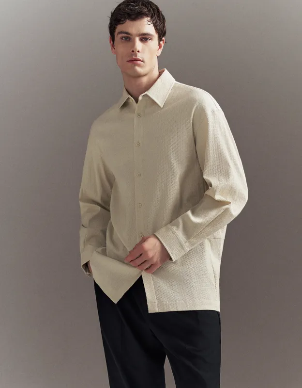 Textured Loose Shirt sold by Urban Revivo