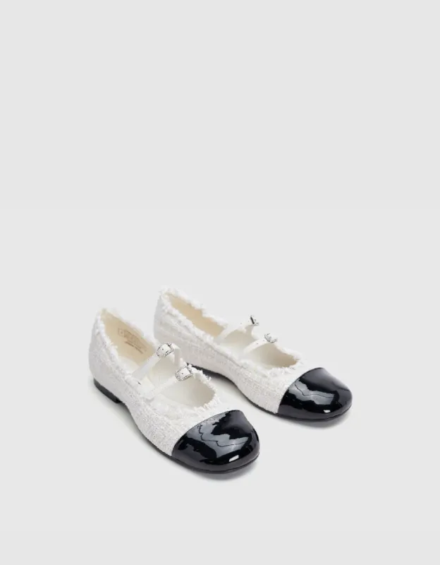 Tweed Round Toe Pumps sold by Urban Revivo