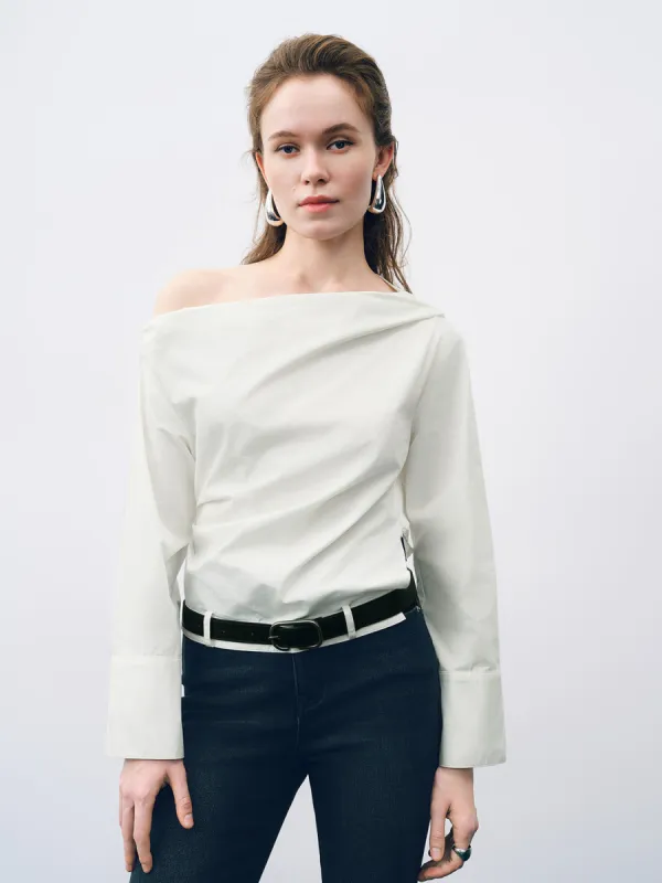 One Shoulder Straight Blouse sold by Urban Revivo