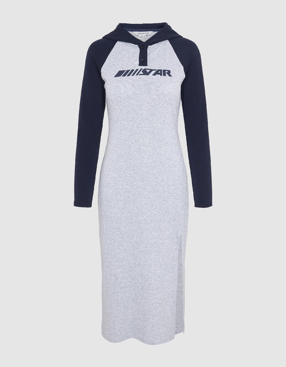 Split Hem Hooded Straight Dress sold by Urban Revivo product image thumbnail 2