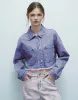 Cropped Gradient Denim Jacket sold by Urban Revivo