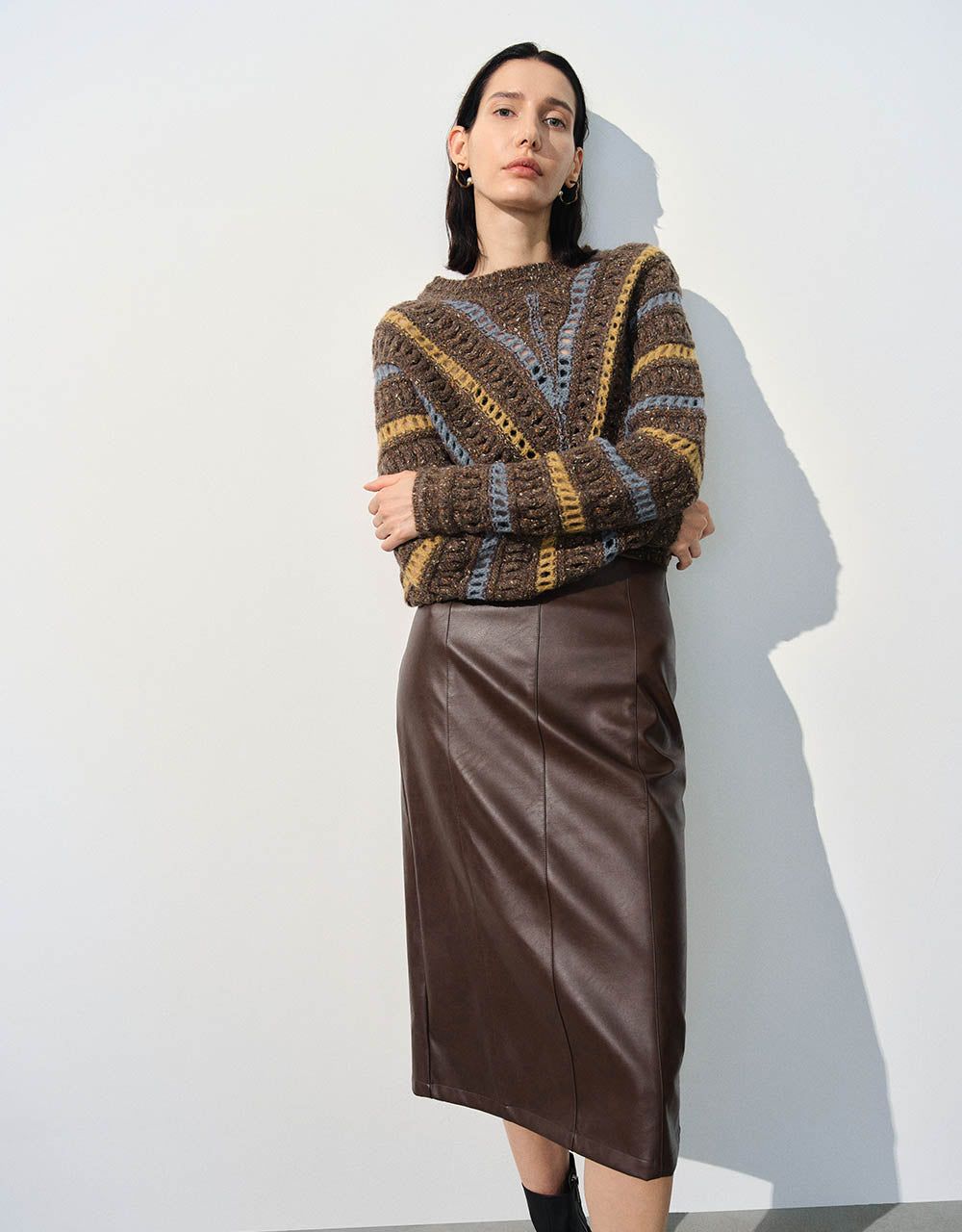 Drop Shoulder Sleeve Crew Neck Sweater sold by Urban Revivo product image thumbnail 3