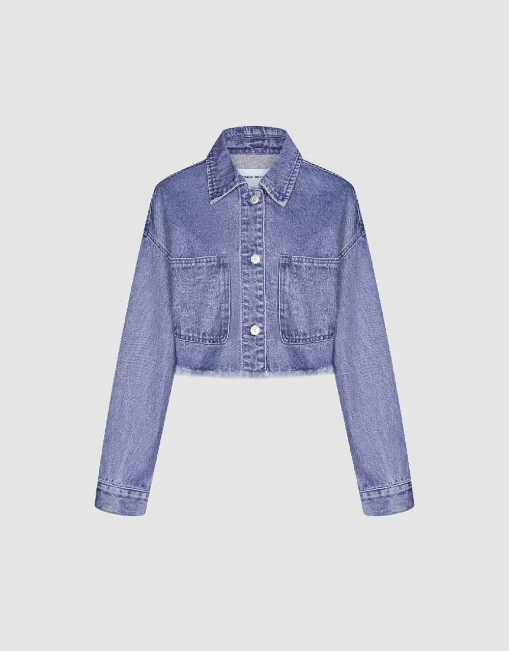 Cropped Gradient Denim Jacket sold by Urban Revivo product image thumbnail 2