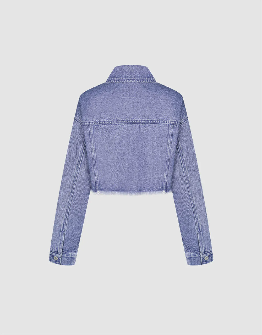 Cropped Gradient Denim Jacket sold by Urban Revivo product image thumbnail 5