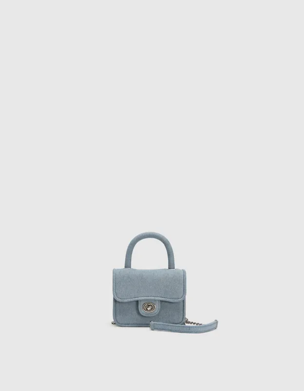 Stand Handle Denim Shoulder Bag sold by Urban Revivo
