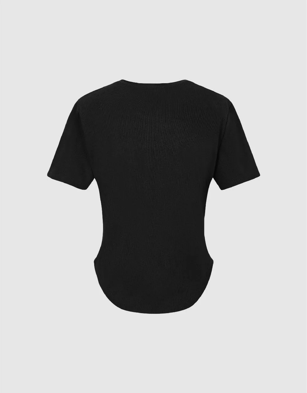 Cut-Out Crew Neck Straight T-Shirt sold by Urban Revivo product image thumbnail 5