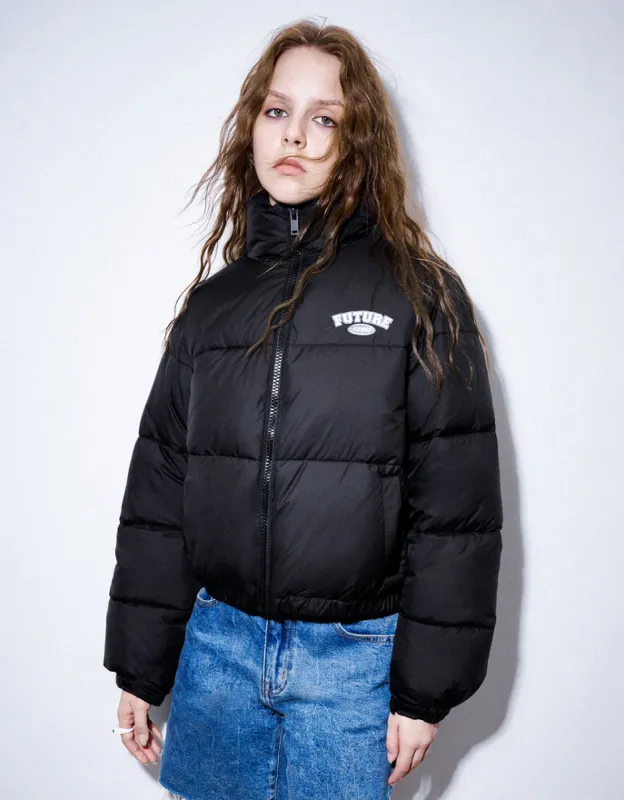 Zipper Front Stand Collar Padded Coat sold by Urban Revivo