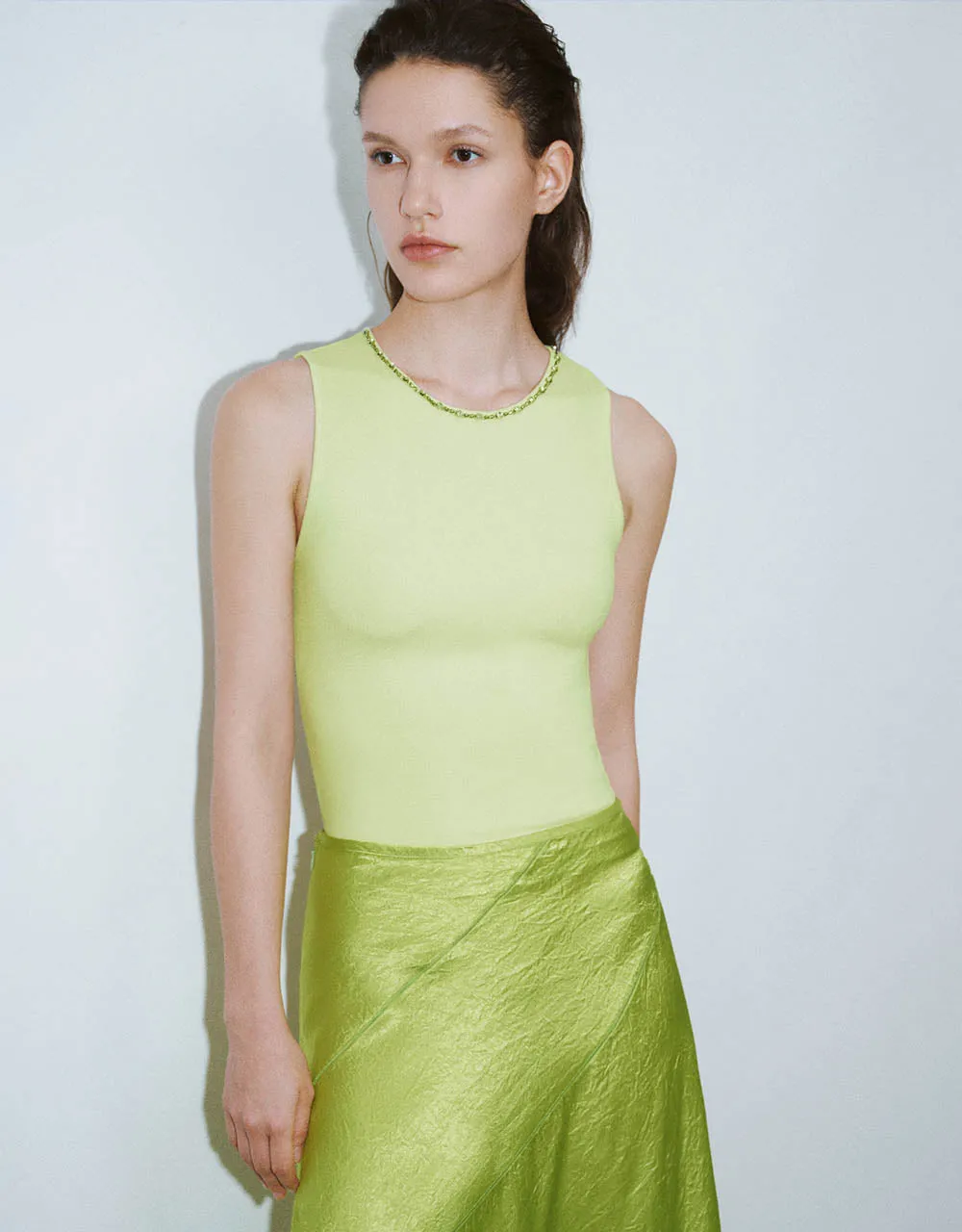 Crew Neck Skinny Tank Top sold by Urban Revivo product image thumbnail 3