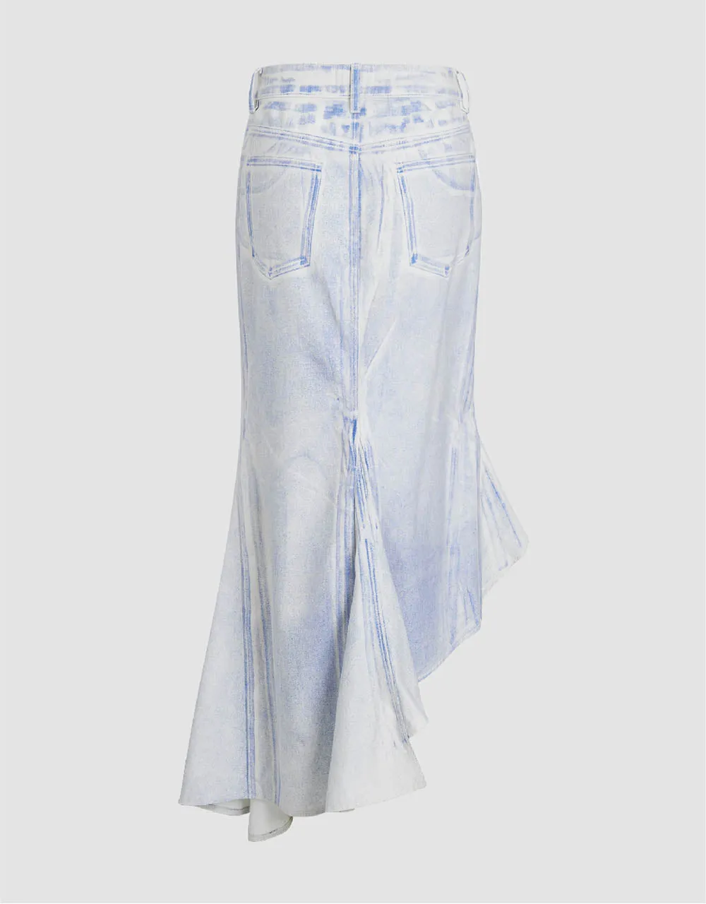 Midi Fishtail Denim Skirt sold by Urban Revivo product image thumbnail 3