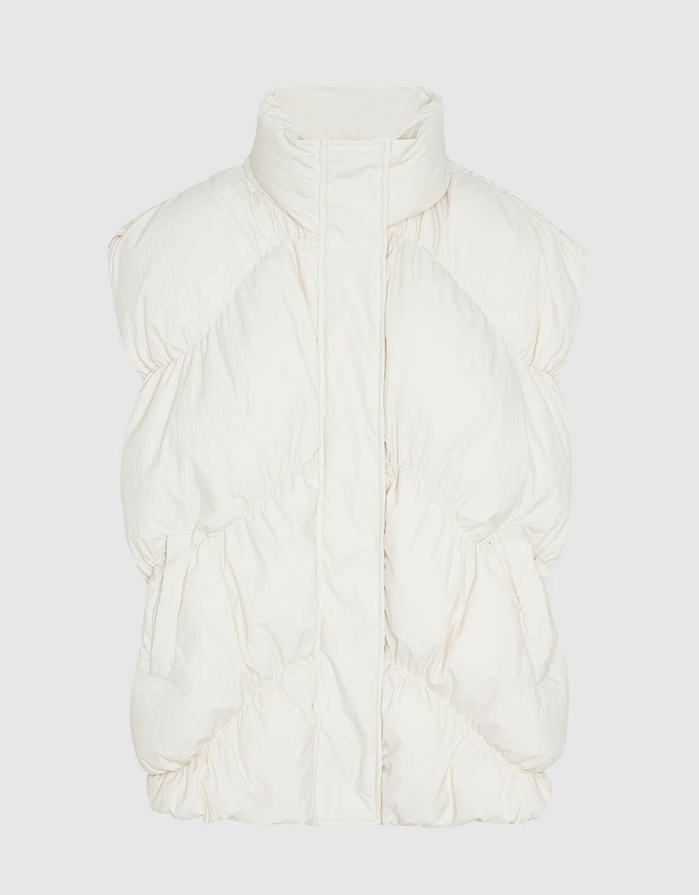 Stand Collar Puffer Waistcoat sold by Urban Revivo product image thumbnail 2