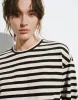 Striped Crew Neck Loose T-Shirt sold by Urban Revivo