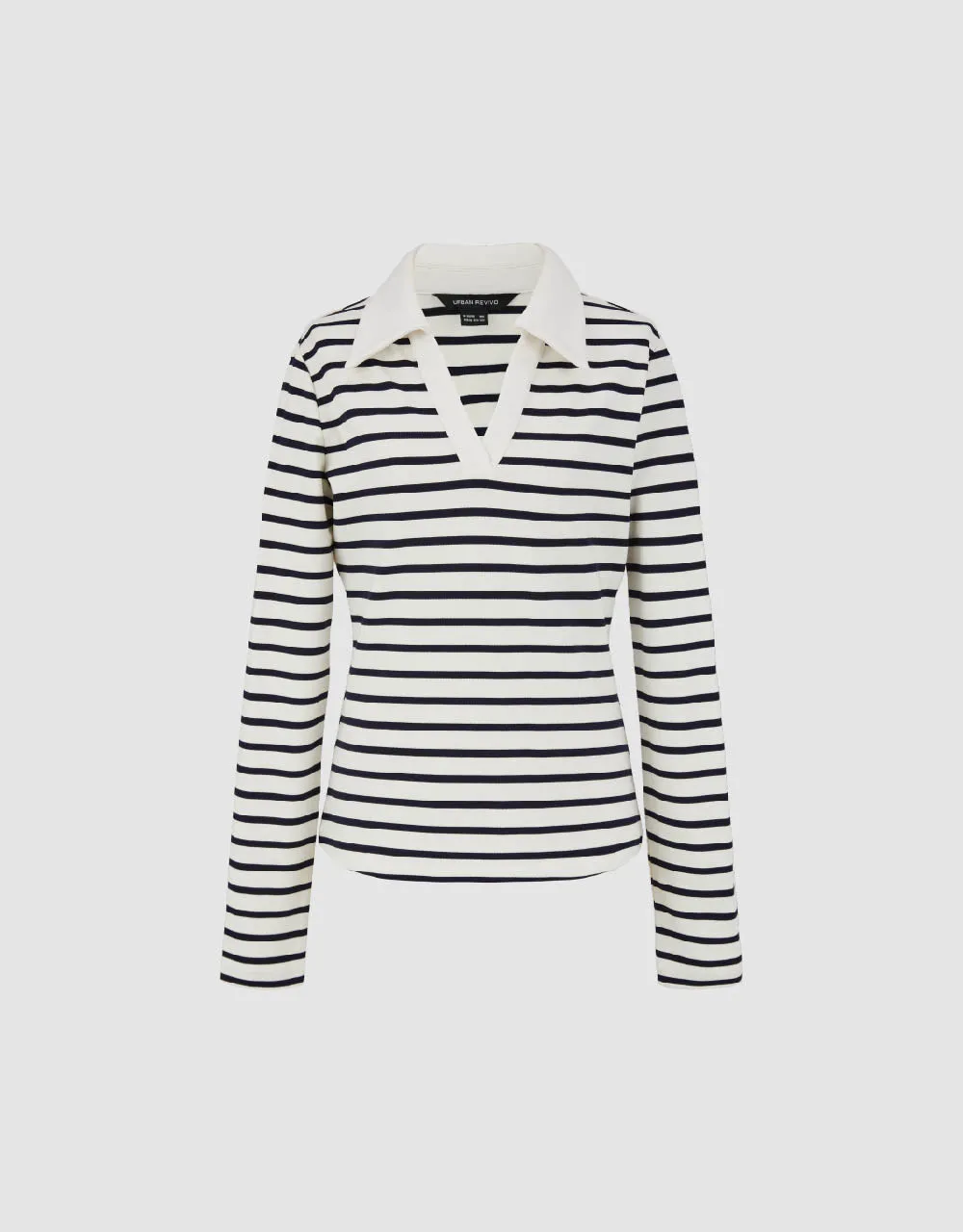 Lapel Skinny Knitted T-Shirt sold by Urban Revivo product image thumbnail 2