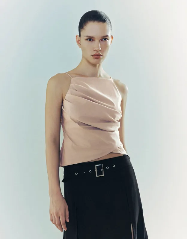 Off-Shoulder Straight Cami Top sold by Urban Revivo