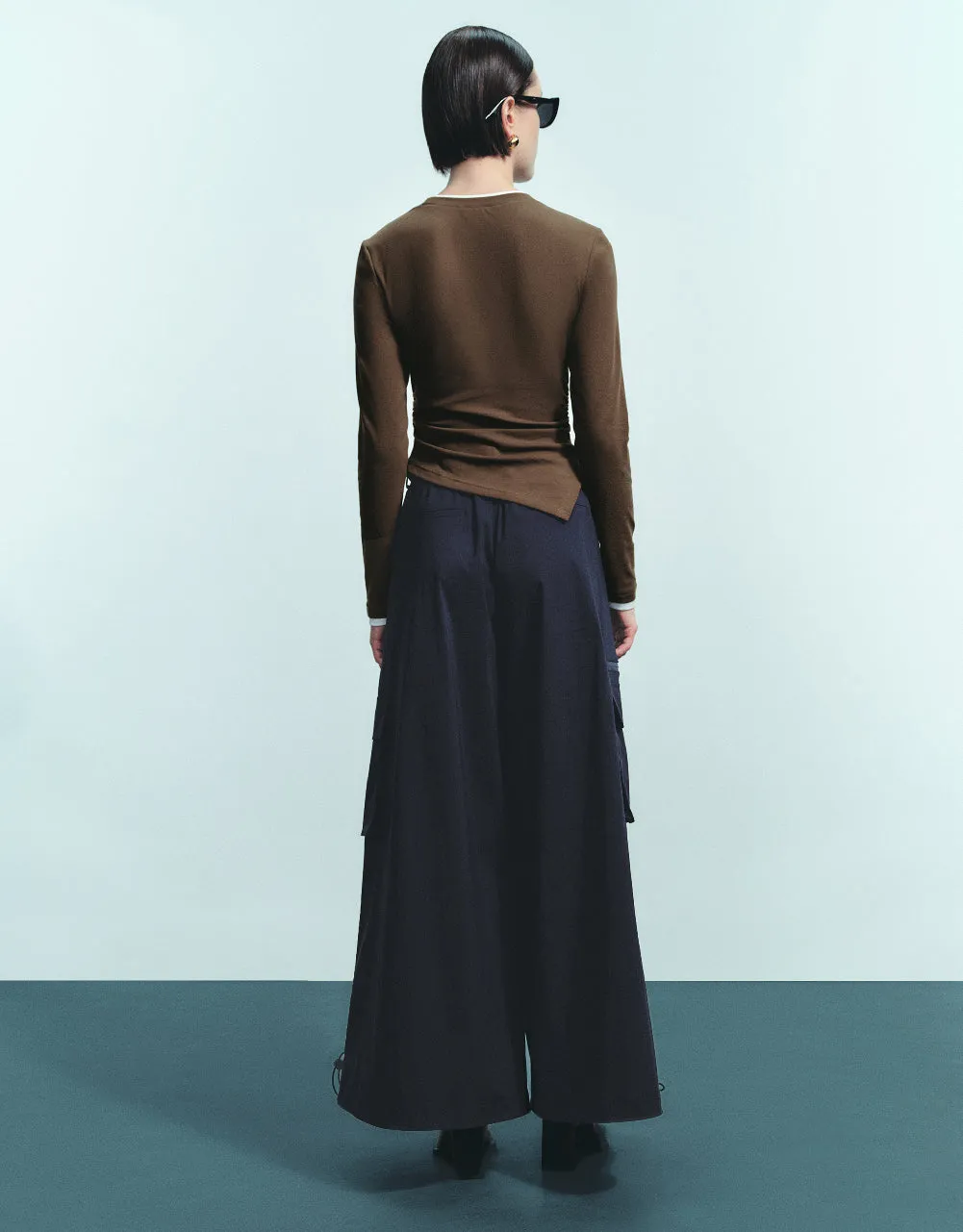 Elastic Waist Wide-Leg Pants sold by Urban Revivo product image thumbnail 5
