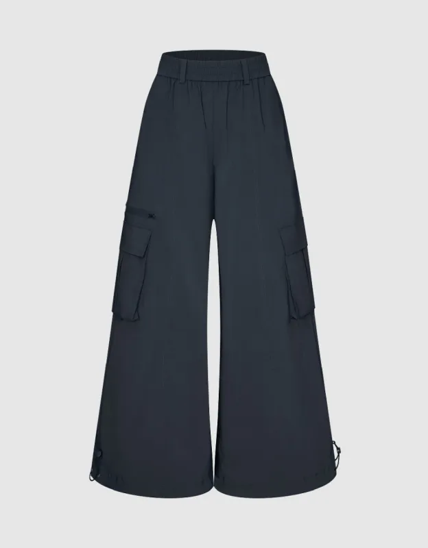 Elastic Waist Wide-Leg Pants sold by Urban Revivo