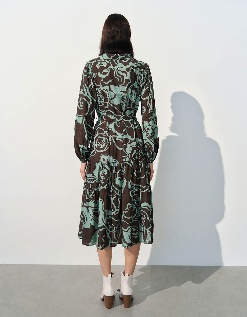 Printed Surplice Front A-Line Dress sold by Urban Revivo product image thumbnail 4