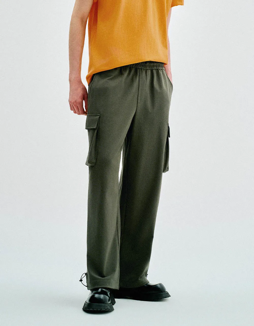 Drawstring Waist Straight Pants sold by Urban Revivo product image thumbnail 4