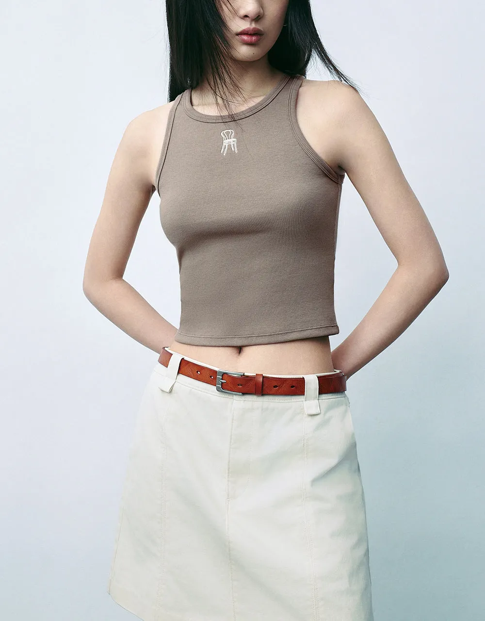 Crew Neck Knitted Tank Top sold by Urban Revivo product image thumbnail 2