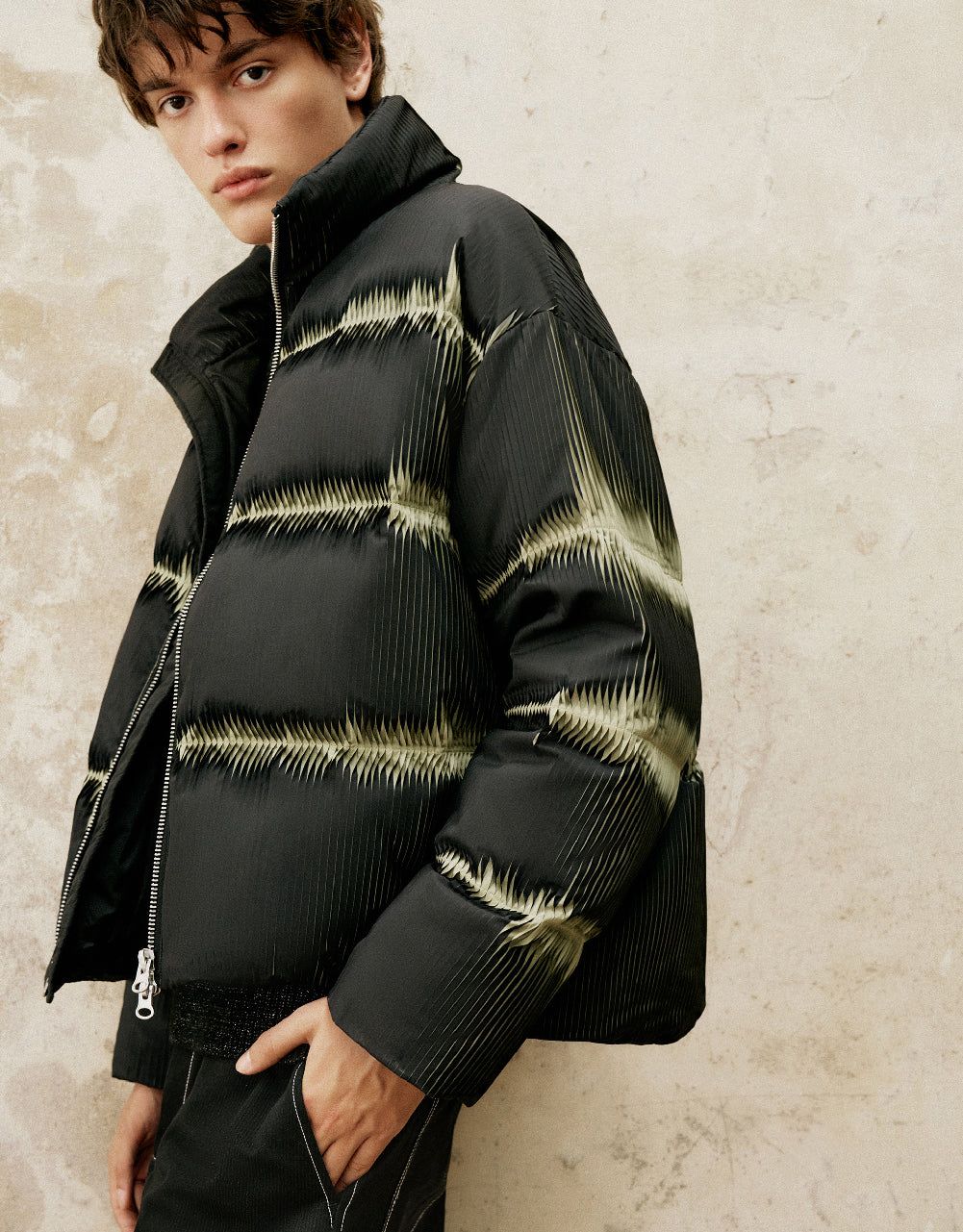 Stand Collar Puffer Jacket sold by Urban Revivo product image thumbnail 3