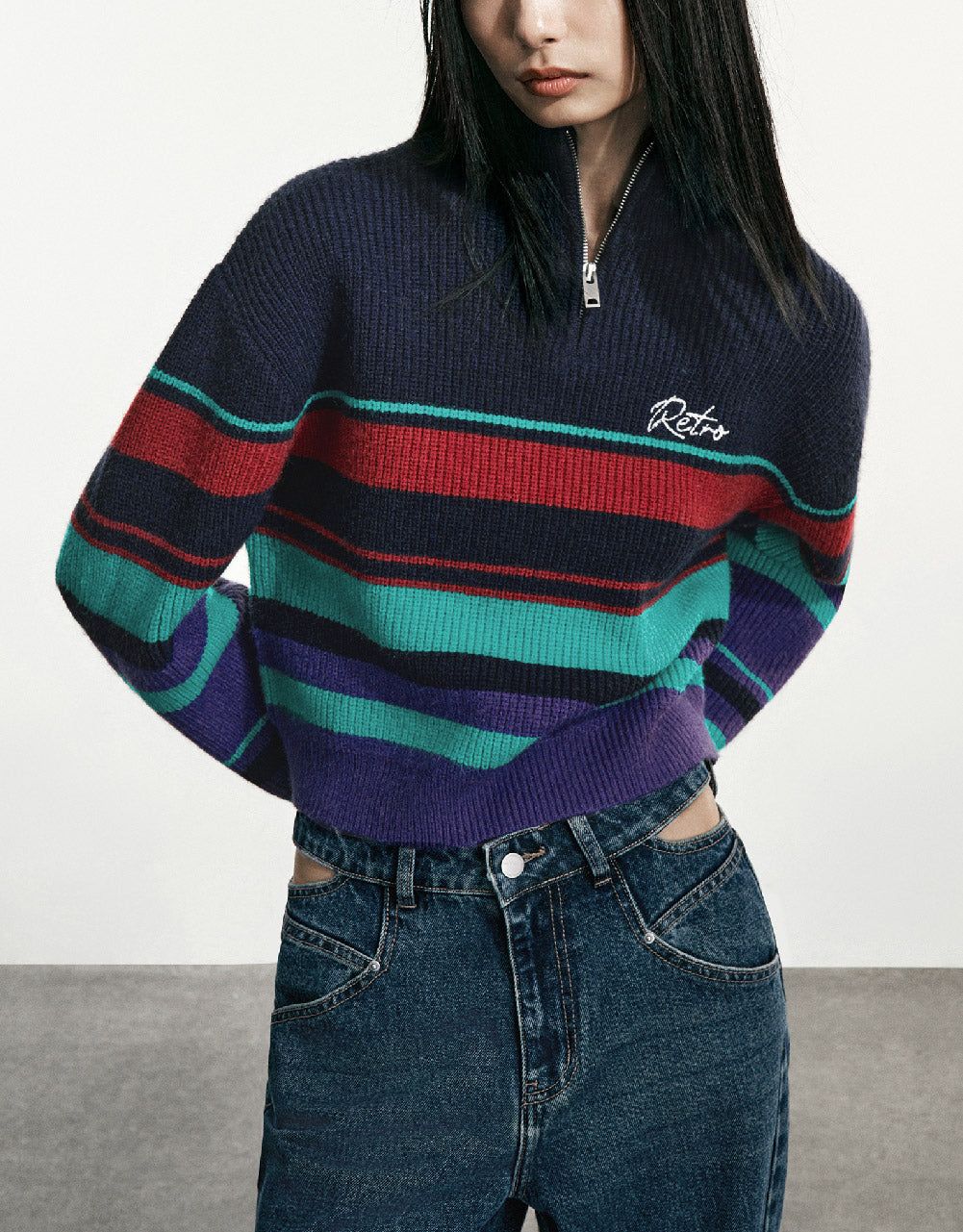 Zip Half Placket Sweater sold by Urban Revivo product image thumbnail 3