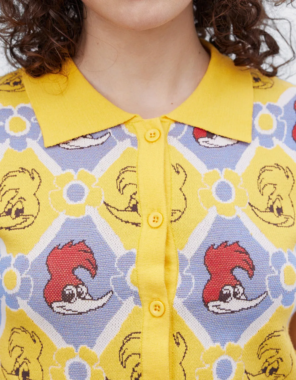 Woody Woodpecker Plaid Short Sleeve Cardigan sold by Urban Revivo product image thumbnail 3