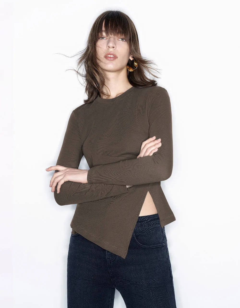 Crew Neck Skinny T-Shirt sold by Urban Revivo