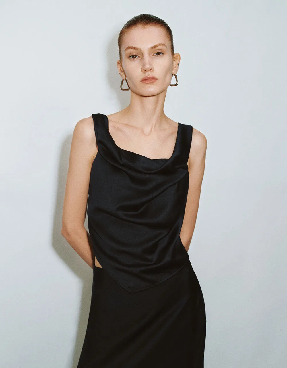 Sleeveless Cowl Neck Blouse sold by Urban Revivo