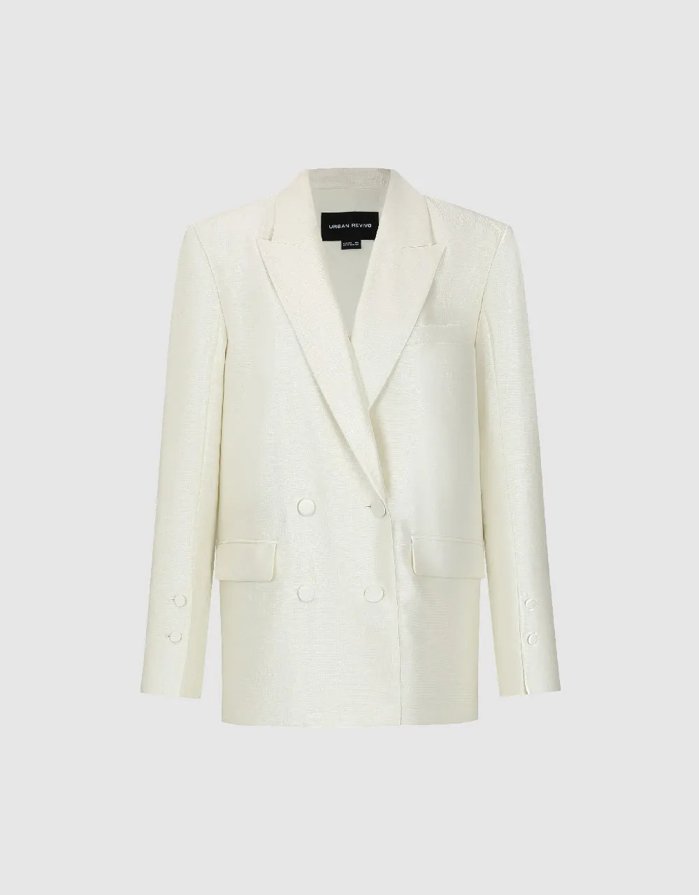 Peak Lapel Double Breasted Blazer sold by Urban Revivo product image thumbnail 2