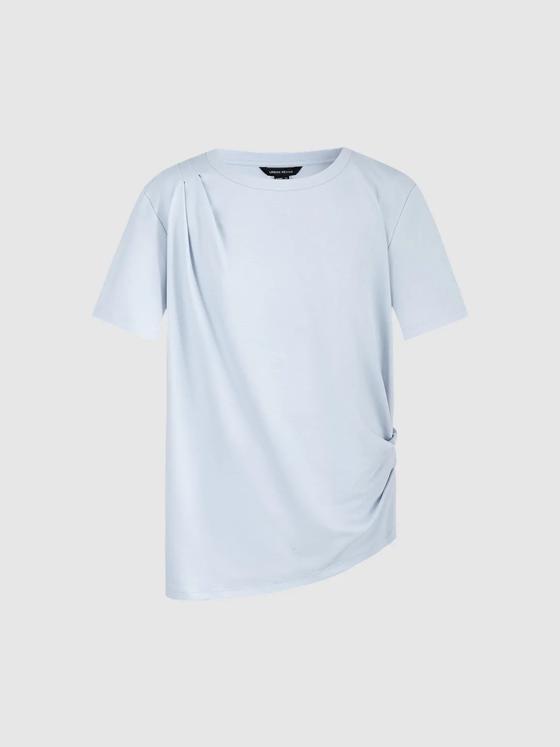 Crew Neck Straight T-Shirt sold by Urban Revivo